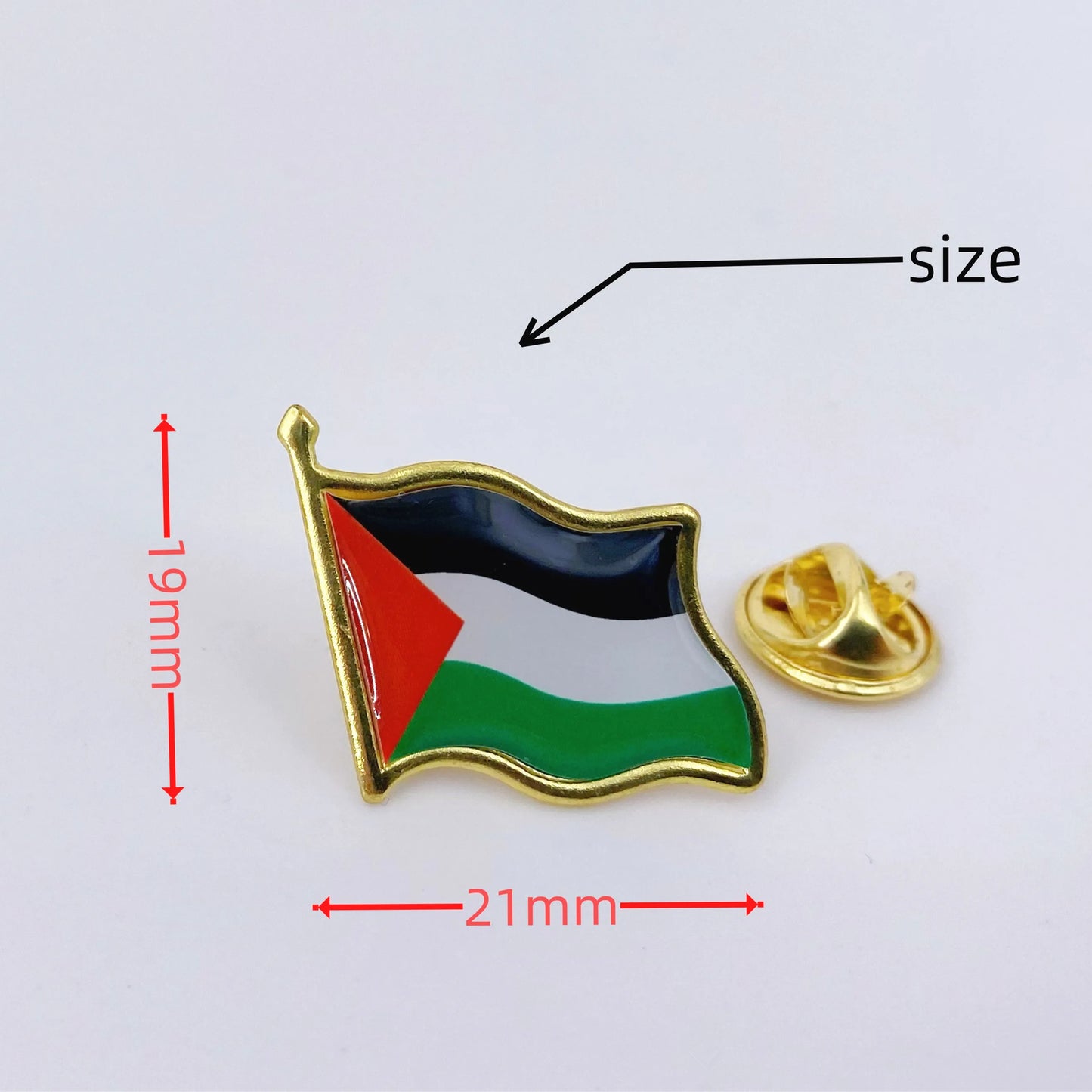 Palestine Flag Lapel Pins - Bulk Pack Palestine National Emblem Badges for Jackets Hats Backpacks And Clothes