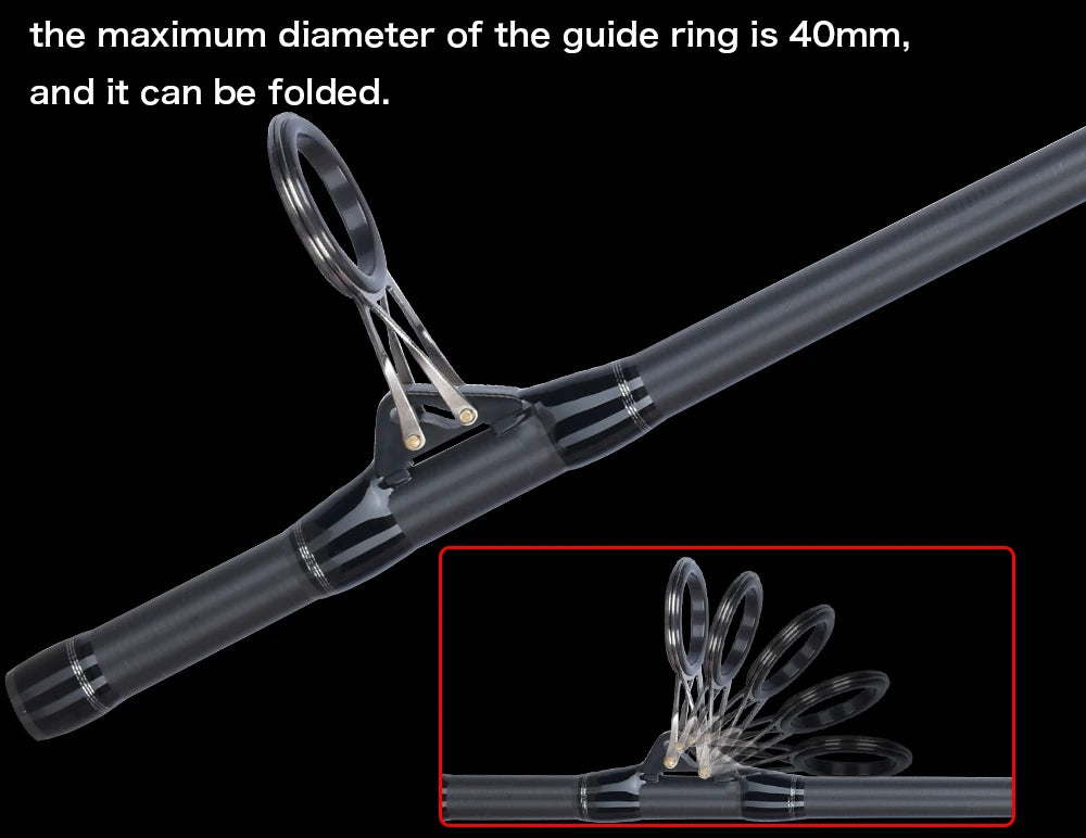 BIUTIFU 2Tips Carp Fishing Rod 3.5lb 7Sections 4.2/3.6/3.0m 30t Carbon Fiber Travel Throwing 60-150m Shore Casting Spinning Pole