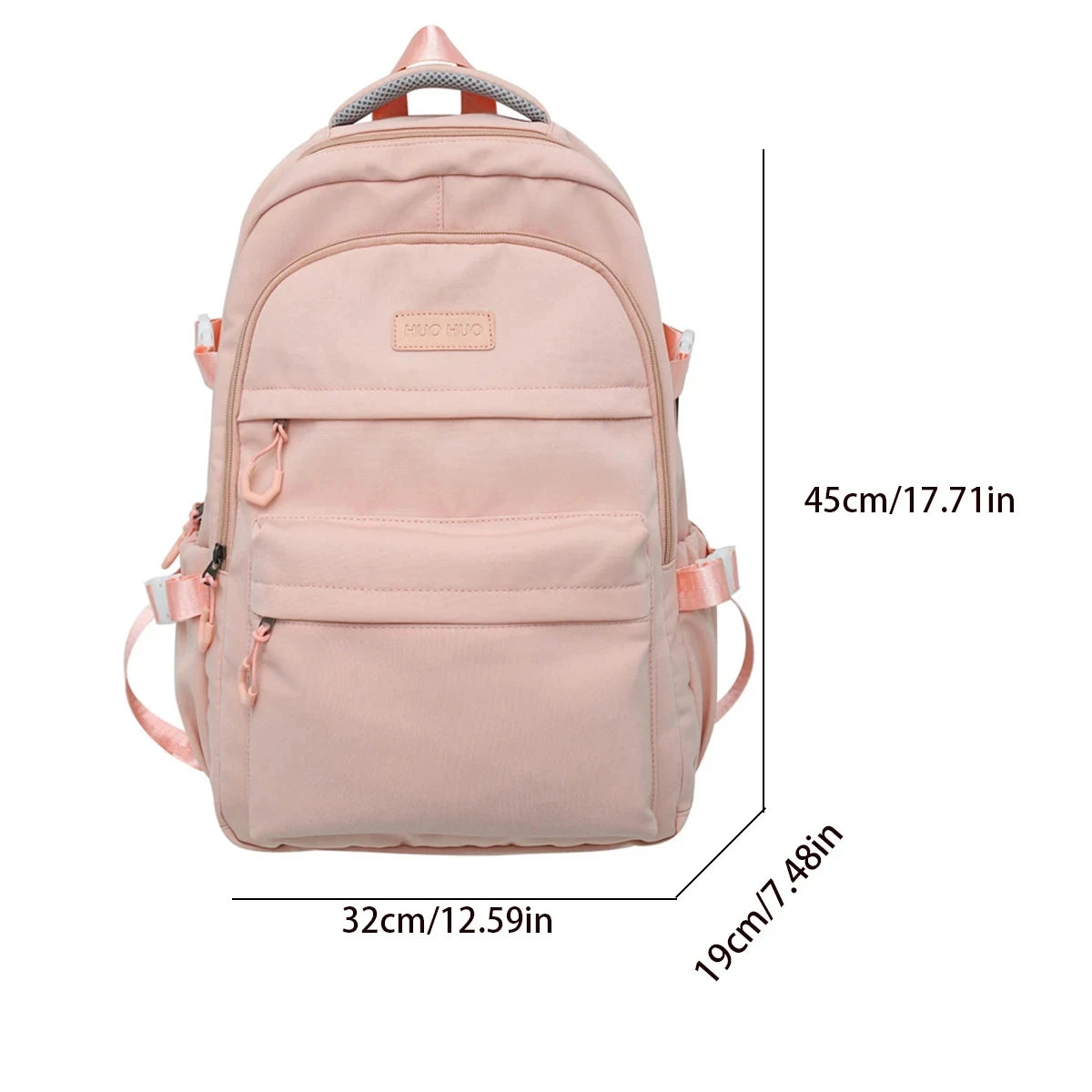 College Style Canvas School Bags For Girls Solid Junior High School Student Schoolbag Korean Version Laptop Backpack Women Boys