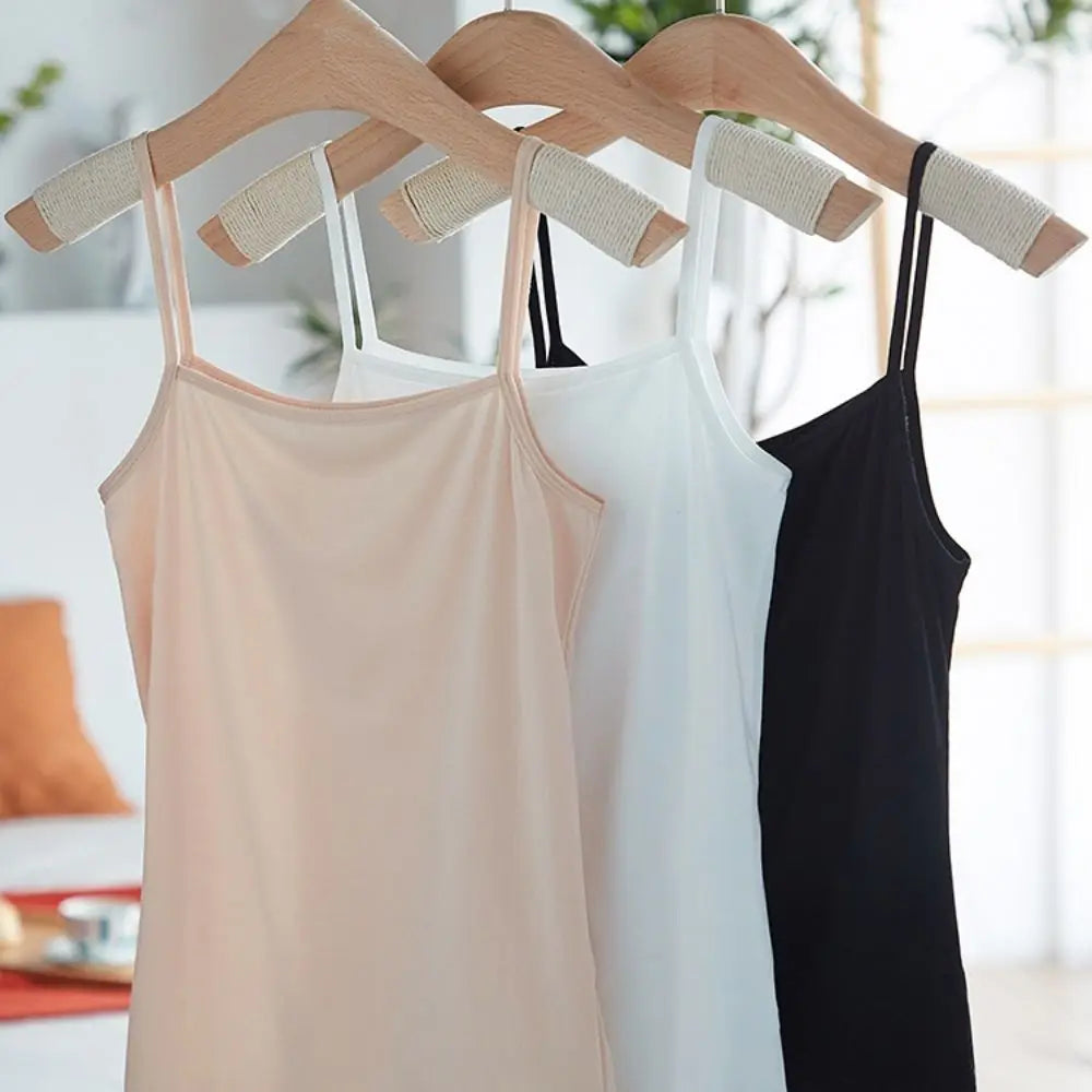 Women Summer Tank Top Modal Black White Sleeveless Women‘s T-shirt Basic Bottoming Tanks Bra Thin Camisole Crop Top With Straps