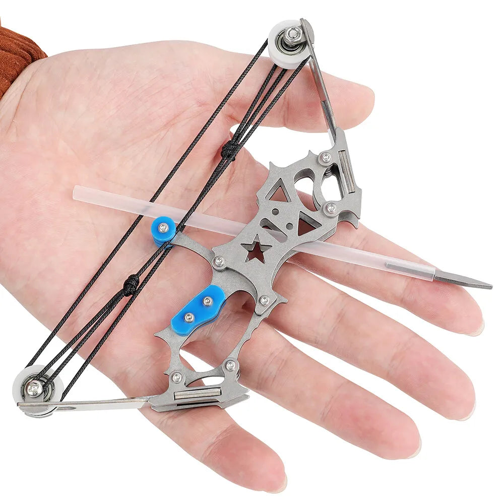 Archery 5.9'' 7.5" Mini Compound Bow and Arrows Set Pocket Bow Target Shooting Gift