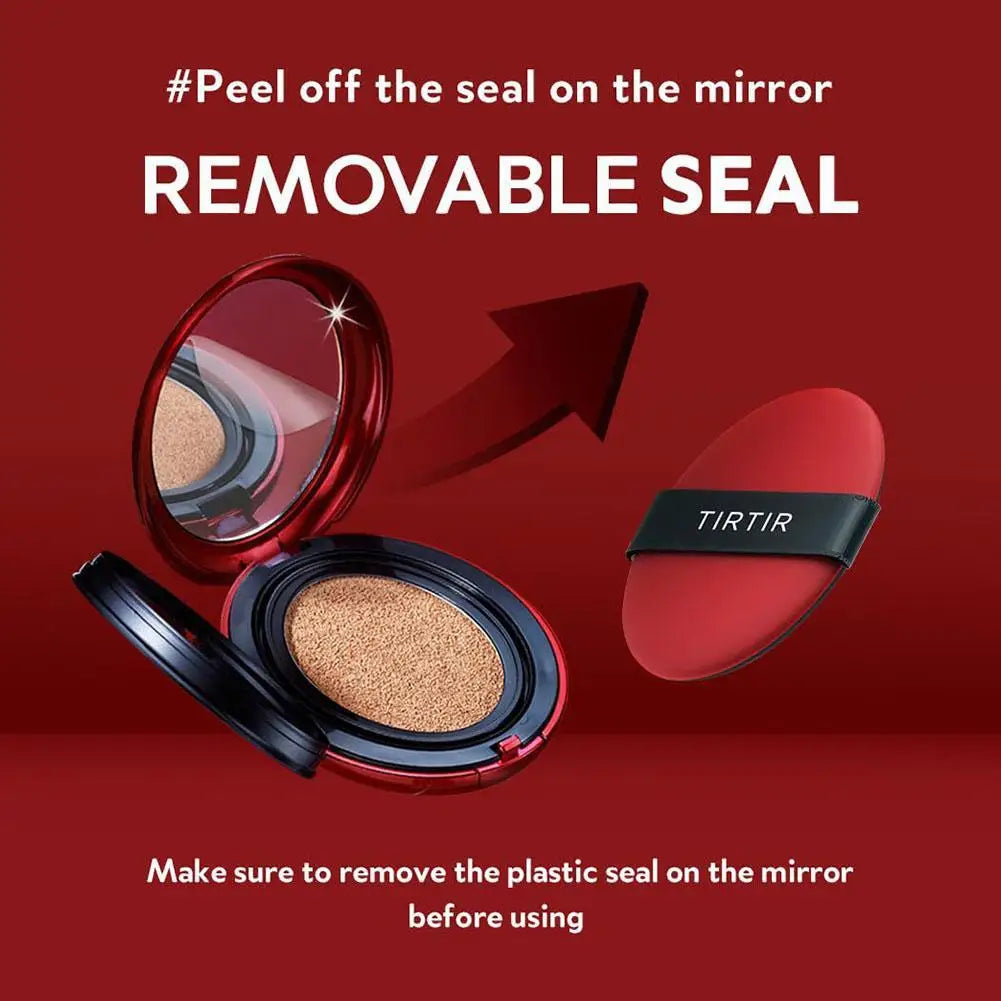 NEW For TIRTIR Mask Fit Red Cushion Foundation Long-Lasting Lightweight Buildable Coverage Finish Korean Cushion Foundation Care