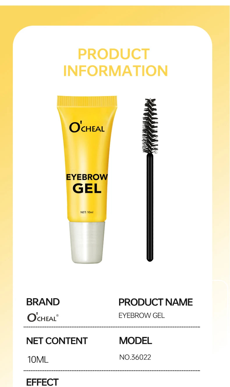 O'CHEAL 3D Eyebrow Gel Colorless Transparent Create Natural Eyebrows Quick-dry Waterproof Long-lasting Thick Full Eyebrow Makeup