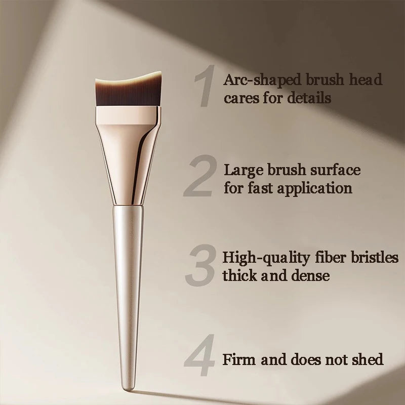Curved Ultra Thin Foundation Brush Blade Fine Angle Flat Concealer BB Cream Brush Under The Eyes Place Precise Detail Brush