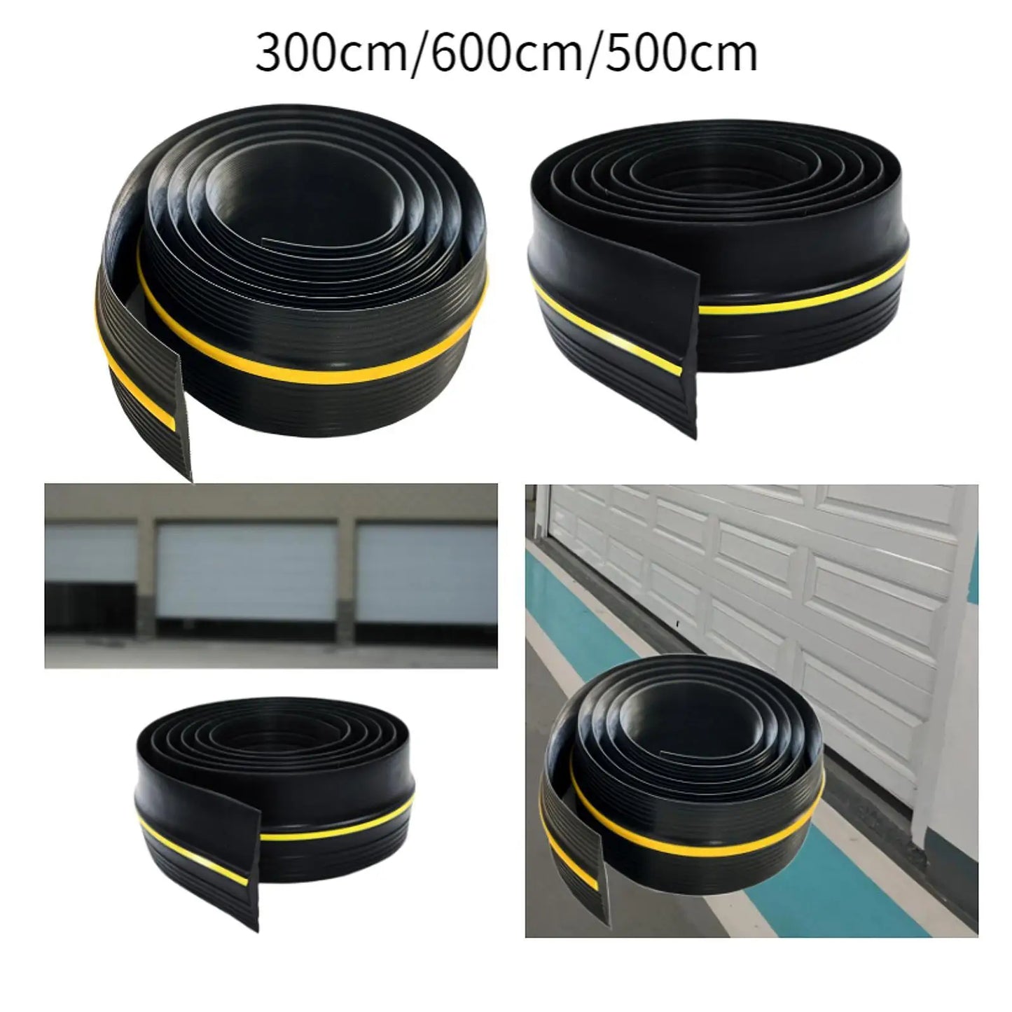 Garage Door Threshold Seal Strip Dustproof Portable Water Resistant Weatherproofing Multifunctional Easy Cut Replacement Strip