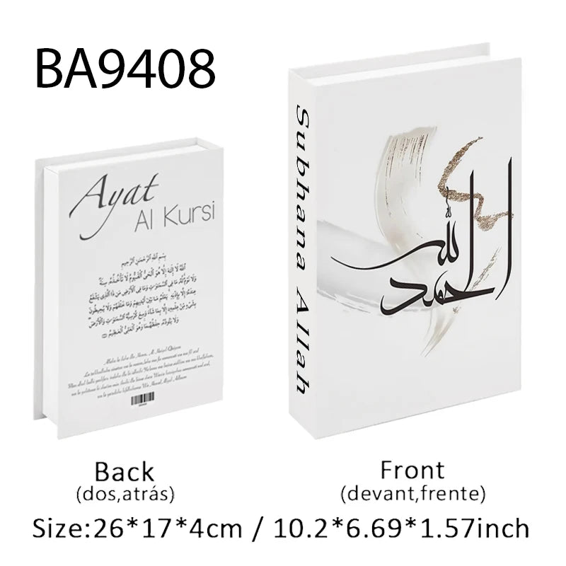Islamic Luxury Fake Book Decorative Books Storage Box Coffee Table Interior Decoration Kaaba Mosque Muslims Bedroom Home Decor