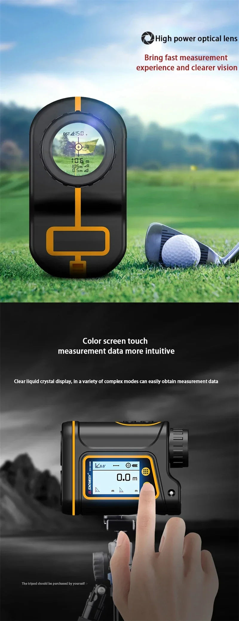 SNDWAY Golf Laser Distance Meter Rangefinder for Hunting 1000M 1500M 2000M Laser Telemeter Golf Camera Outdoor Telescope