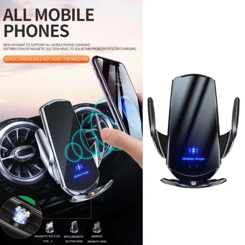 Car Phone Holder Wireless Charging Accessories For Peugeot 4008 2016 2017 2018 -2023 Space Wagon 5008 T87 2017-2023