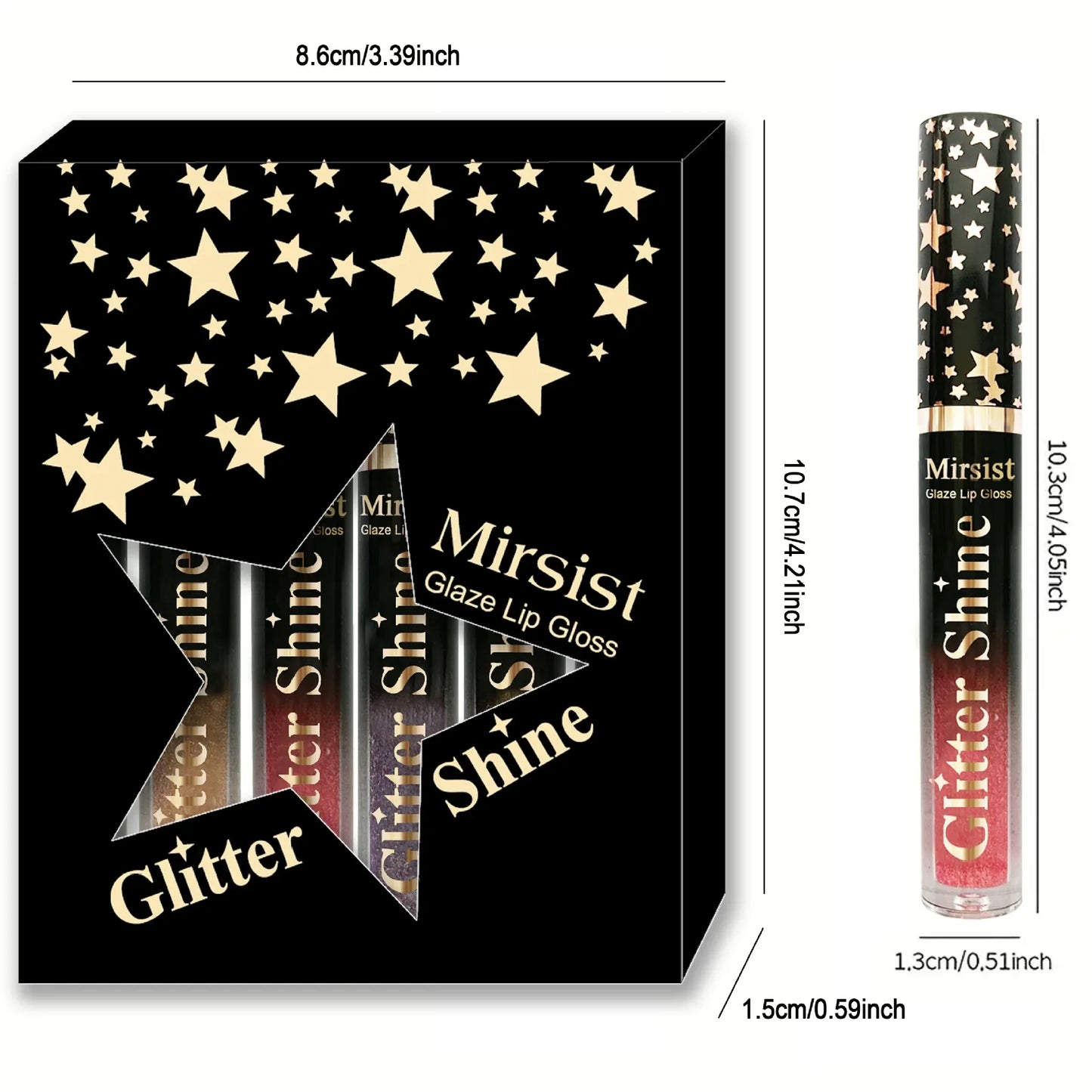 6pc Moisturizing Pearl Lip Glaze Set Watery Hydration Lip Gloss Transfer Resistant Long Lasting Vivid Color Liquid Lipstick