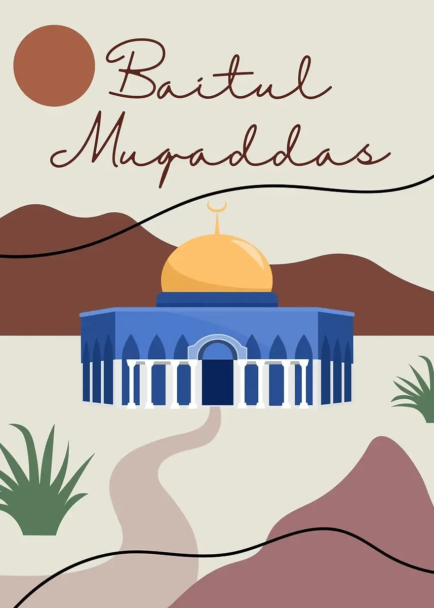Islamic Art Posters Mosque Kaaba Holy Land Canvas Painting Modern Eid Mubarak Wall Pictures Living Room Bedroom Home Decor Gifts