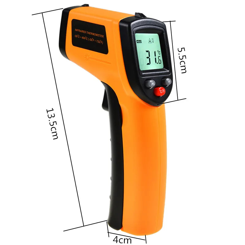 Digital Infrared Temperature Meter Handheld Non-Contact Temperature Detection Pyrometer Laser Thermometer Tester for Industry