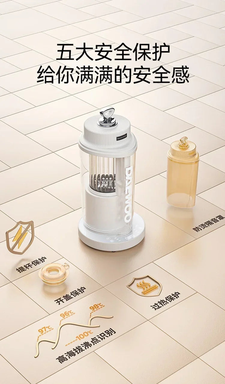 220V High-Speed Blender with Heating Function, Multi-Functional Food Processor, Detachable, Quiet Design AG