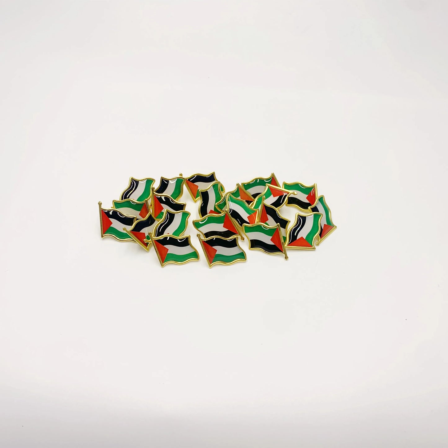 Palestine Flag Lapel Pins - Bulk Pack Palestine National Emblem Badges for Jackets Hats Backpacks And Clothes
