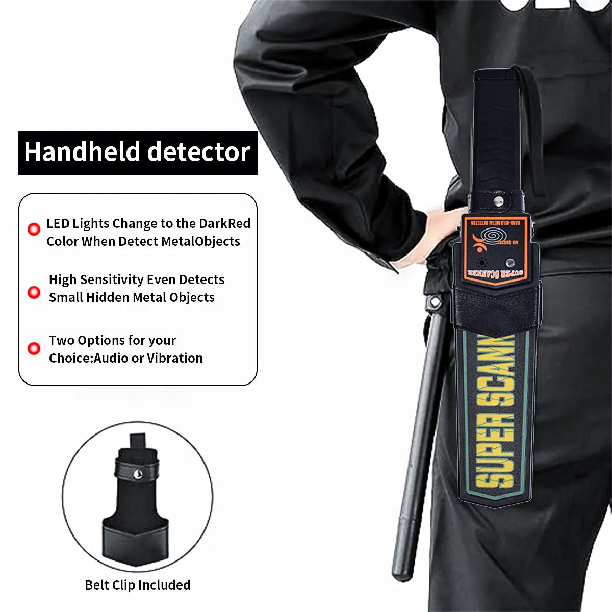 LAOLAU Metal Detector Handheld Metal Detection Outdoor Gold Finder Portable Scanner Depth Wall Detector Safe Checking
