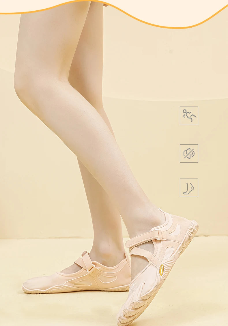 Non-Slip Five Toe Shoes for Women, GallonShark Flexible Barefoot Footwear with Strap for Dance & Gym