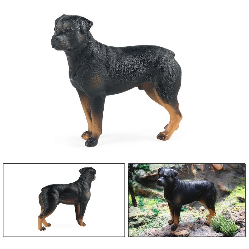 Simulated Rottweiler dog model pet dog desktop decoration puppy home ornament