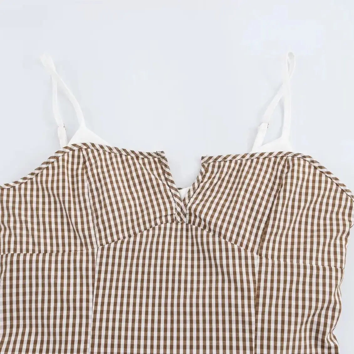 Women Summer Tanks & Camis Plaid Top Off Shoulder Sleeveless Sexy Top Y2k Vintage Clothes Women