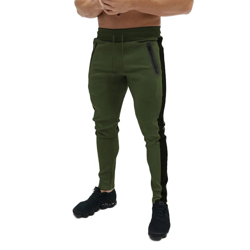 Spring and Autumn Men's Casual Pants 2025 New Trend Korean Version Black and White Stripes Slim LEGGING Trend Bound Feet  S-3XL﻿