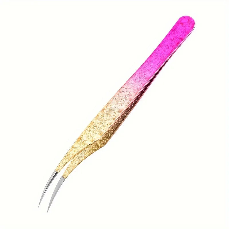 Eyelash Extension Tweezers Makeup Stainless Steel Eyelash 3D accurate Clip Makeup Tools Nail Art Accessories