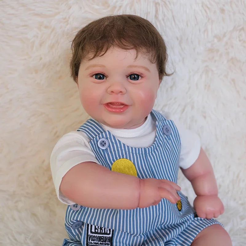 50CM Reborn Baby Doll Newborn Boy Baby Full Boy Silicone Lifelike Real Soft Touch High Quality Handmade Art Doll