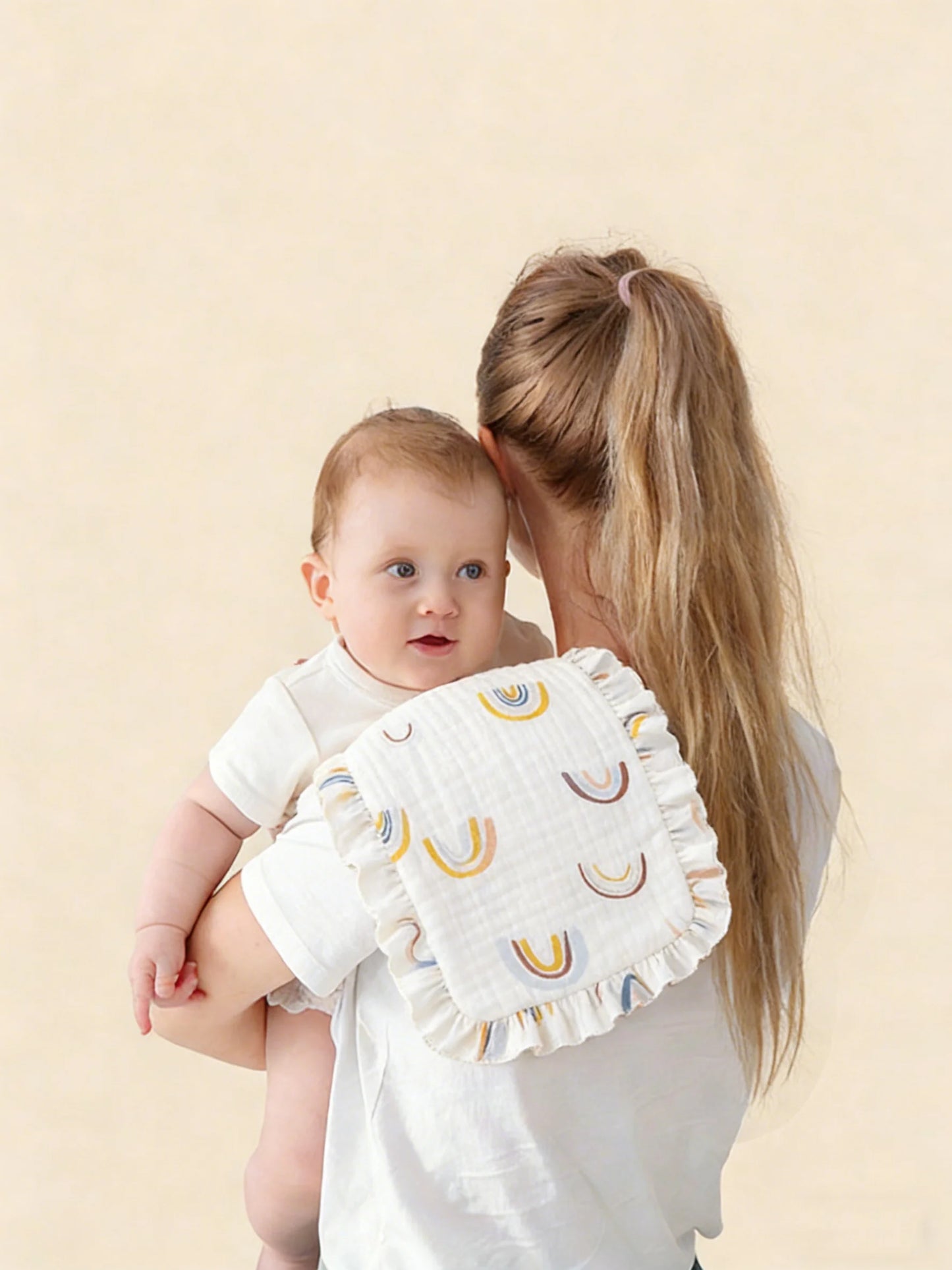 2 baby burp blankets, soft cotton, drool bibs, suitable for newborns, unisex, baby feeding supplie