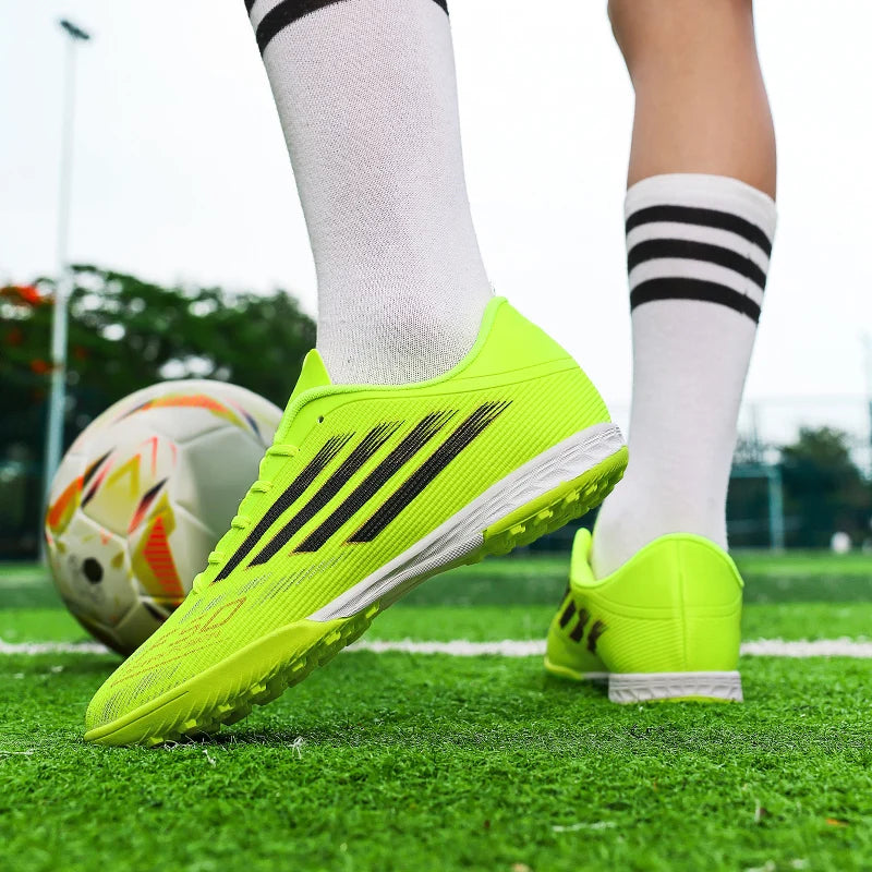 Adult Football Shoes Lightweight Wear-resistant Soccer Boots Anti-slip Outdoor Turf Training Sports for Men Youth Daily Match