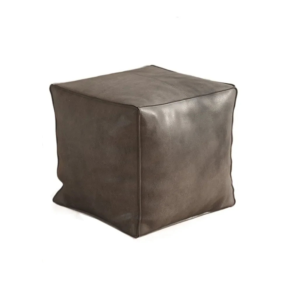 Foot Rest Non-Slip Storage Stool Waterproof Large Capacity PU Leather Ottoman Stackable Square Leather Pouf Tatami 발받침대 스툴
