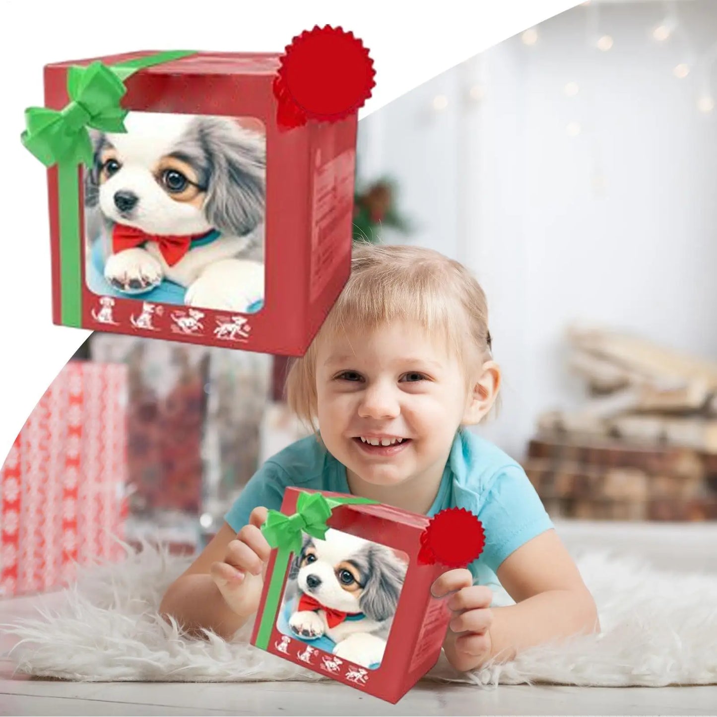 2025 New Robot Dog, Robot Puppy, Realistic Robots Puppy Cute Dogs Plush Doll Toy Gift Cartoon Children's Puppy Doll