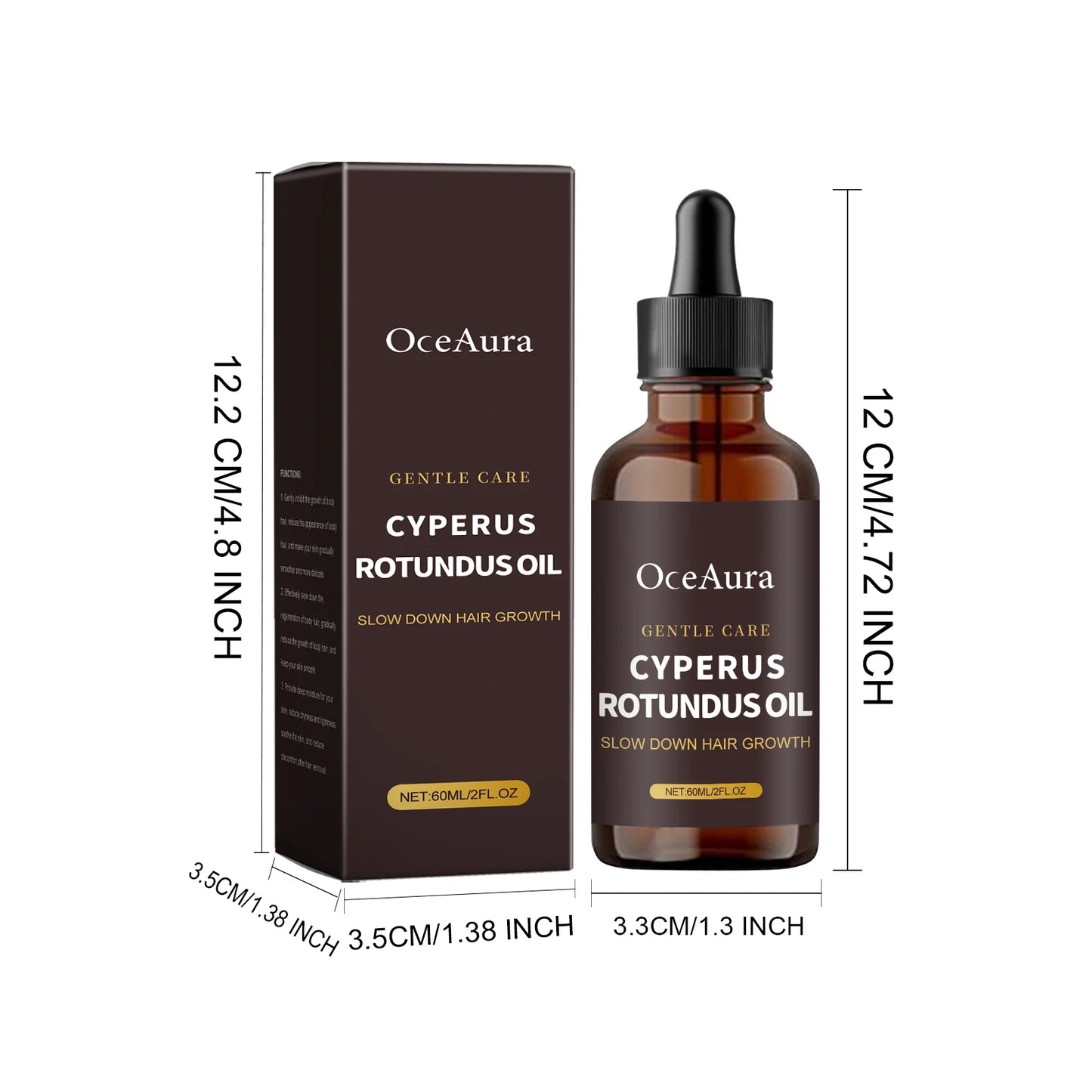Inhibit Hair Growth Cyperus Rotundus Oil Painless Hair Removal Slow Down Armpit Legs Arms Hair Growth Nourish Smoothing Skin