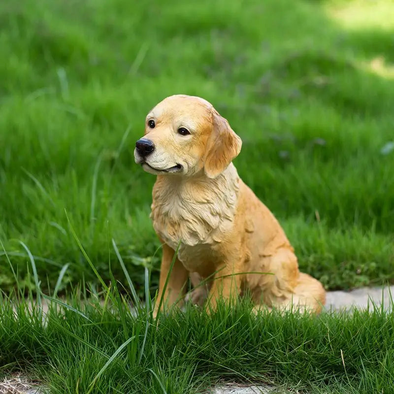 Simulated Pet Puppy Model Resin Sculpture Ornaments Garden Courtyard Lawn Figurines Decoration Home Cute Dog Statue Accessories