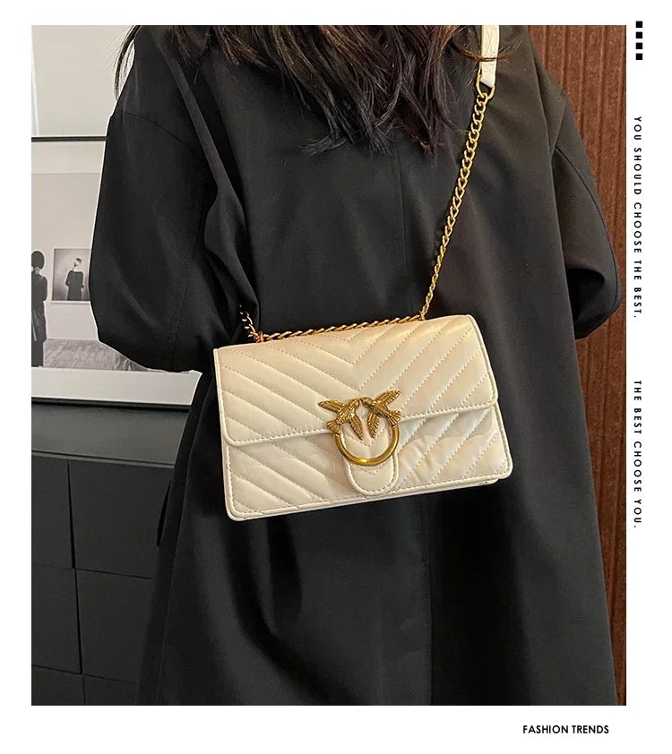 Ladies' elegant crossbody bag with shoulder strap design, made of high-quality leather material, classic and popular