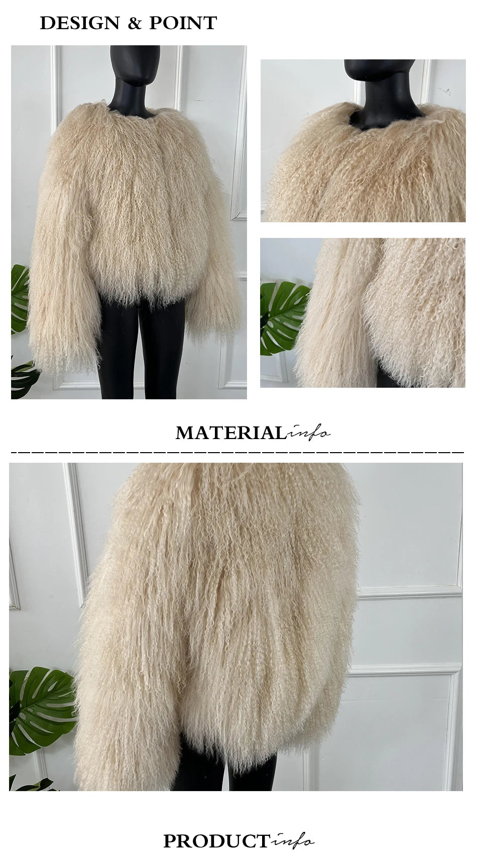 Real Sheepskin Coats Mongolian Lamb Fur Coat Women Natural Sheep Fur Jacket With Lapel Short Fur Outerwear