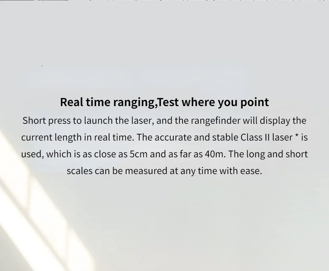 Original Xiaomi Mijia Smart Laser Rangefinder Real Time Distance Meter LCD Display Laser Range Finder Tape Measure Real Time New