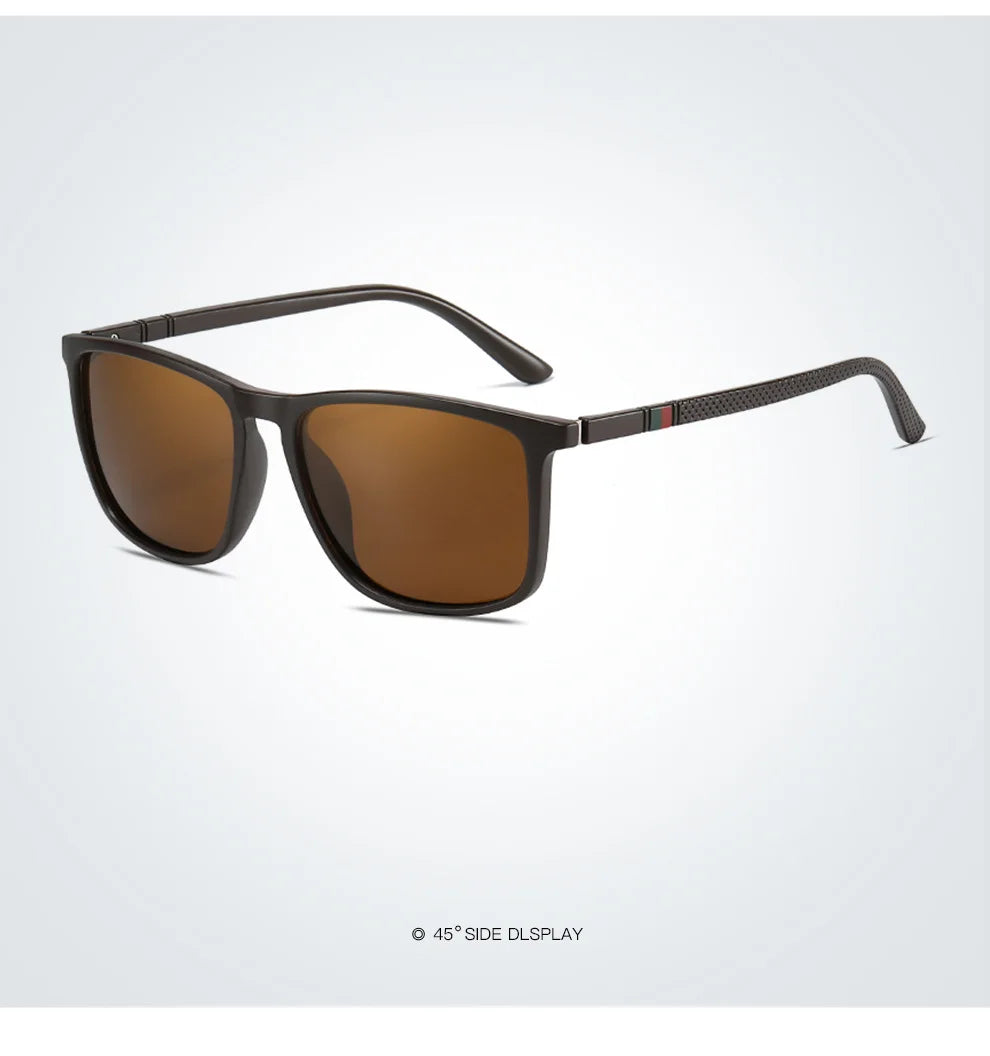 Luxury Men Women Driving Travel Polarized Sunglasses Fashion Brand Design Square Vintage Sun Glasses TR90 Frame Eyewear UV400