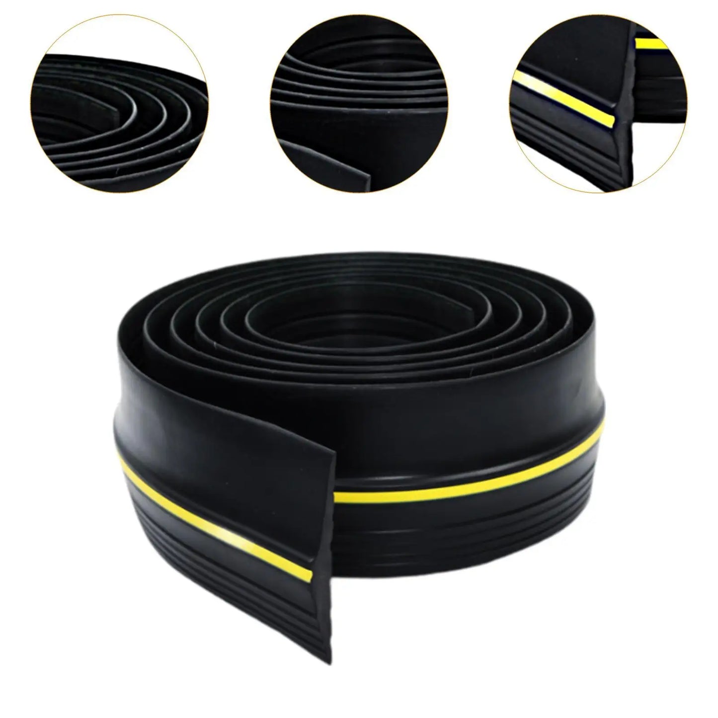 Garage Door Bottom Threshold Seal Strip Waterproof Weatherstrip Windproof Easy Cut Weatherproof Lightweight Weather Stripping