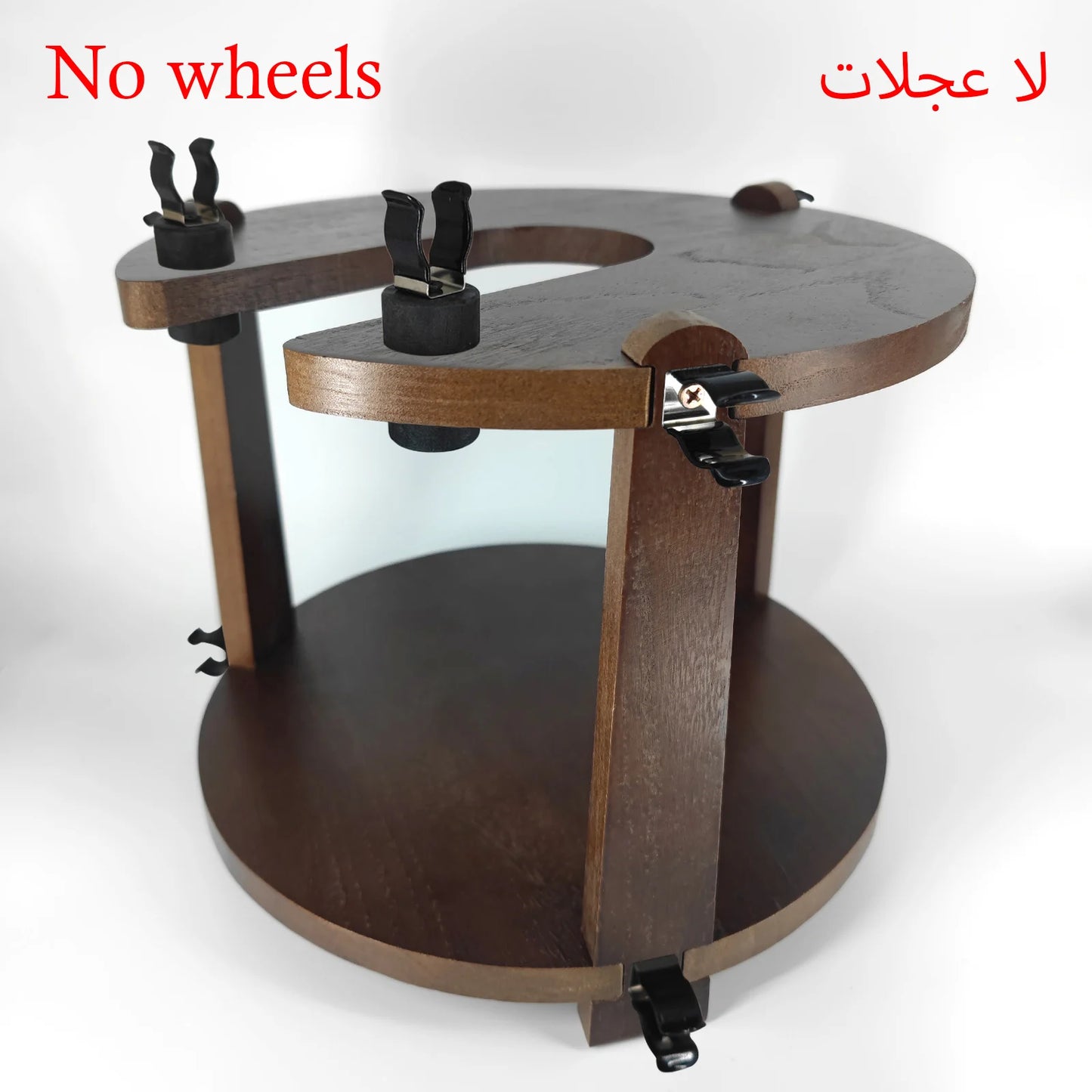 Shisha Stand Portable Wooden Hookah Table Holder Station With Wheels Rolling for Vase protection Hose Clamp Nargile Accessories