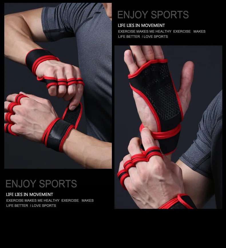 Workout Gloves for Men Women Cycling Gym Weightlifting Fitness Anti-Callus Wrist Support Pull up Bar Unisex Anti-Slip Gloves