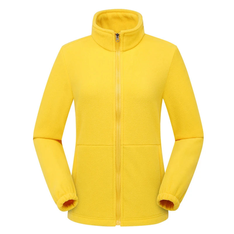 JNLN Winter Polar Fleece Jackets Women Windproof Thermal Soft Shell Jacket Outdoor Hiking Camping Skiing Climbing Warm Coat