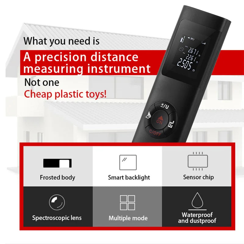 40M Laser Distance Meter Portable Rangefinder USB Charging Laser Trena Measure Tools Digital Rangefinder With Angle Measure