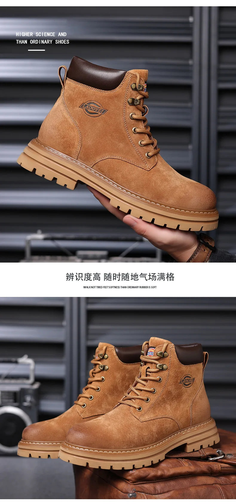 Genuine Leather Men Boots Outdoor Casual Shoes for Men Platform Boots Ankle Boots High Quality Men Shoes Male Moto Shoes