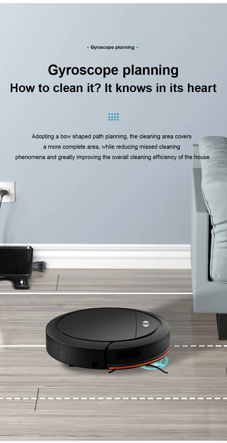 Robot Vacuum Cleaner, Fully Automatic Sweeping, Suction and Mopping Machine, Intelligent Three in One Lazy Vacuum Cleaner