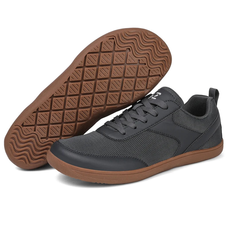 New Wide Toe Men Shoes Casual Versatile Soft Sole Wide Last Shoes Walking Sneakers Breathable Mesh Comfortable Barefoot Shoes