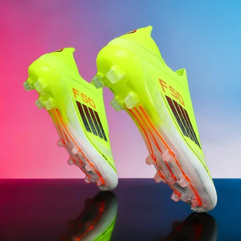 Men Football Boots Training Soccer Shoes Drop Shipping Match Sport Cleats Indoor Sneakers FG Ultralight Long Spikes Breathable