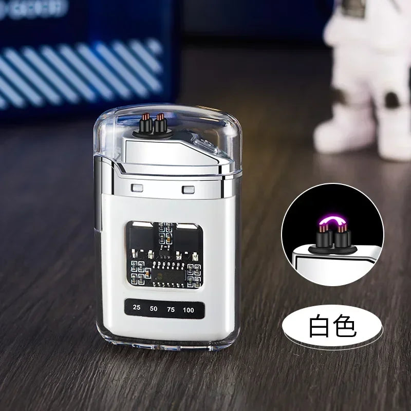 Waterproof Watch Lighter Windproof USB Plasma Rechargeable Lighter Outdoor Portable Smoking Cigarette Lighter Men's Watch Gift