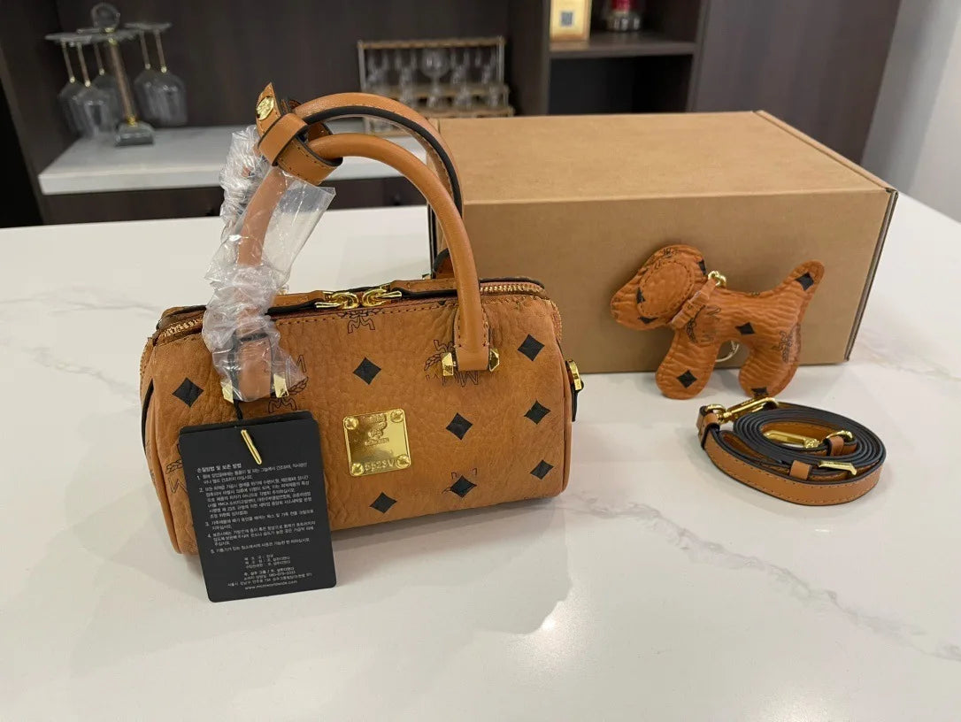 Fashion tote bag - genuine leather women's bag - Boston Aren mini pillow bag - Fashionable and versatile, with superior quality.