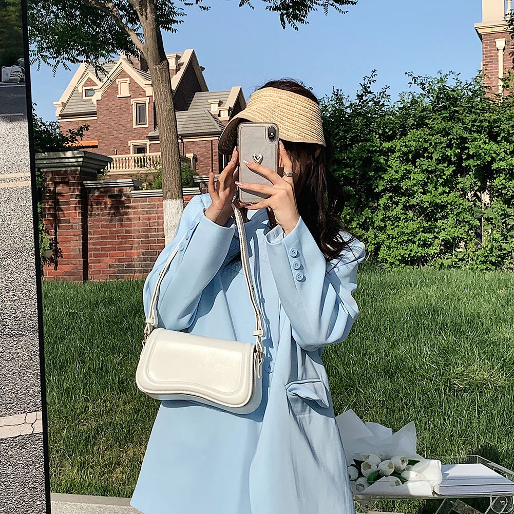 New Fashion Armpit Bags for Women Trendy Underarm Bag Soft Leather PU Purses and Handbags Designer Shoulder Bag Small Hand Bag