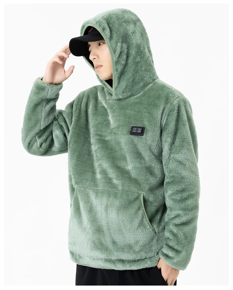 USB Infrared 9 Heating Areas Hoodies Sweater Winter Electric Heated Sweater Waistcoat For Sports Hiking Oversized M-6XL