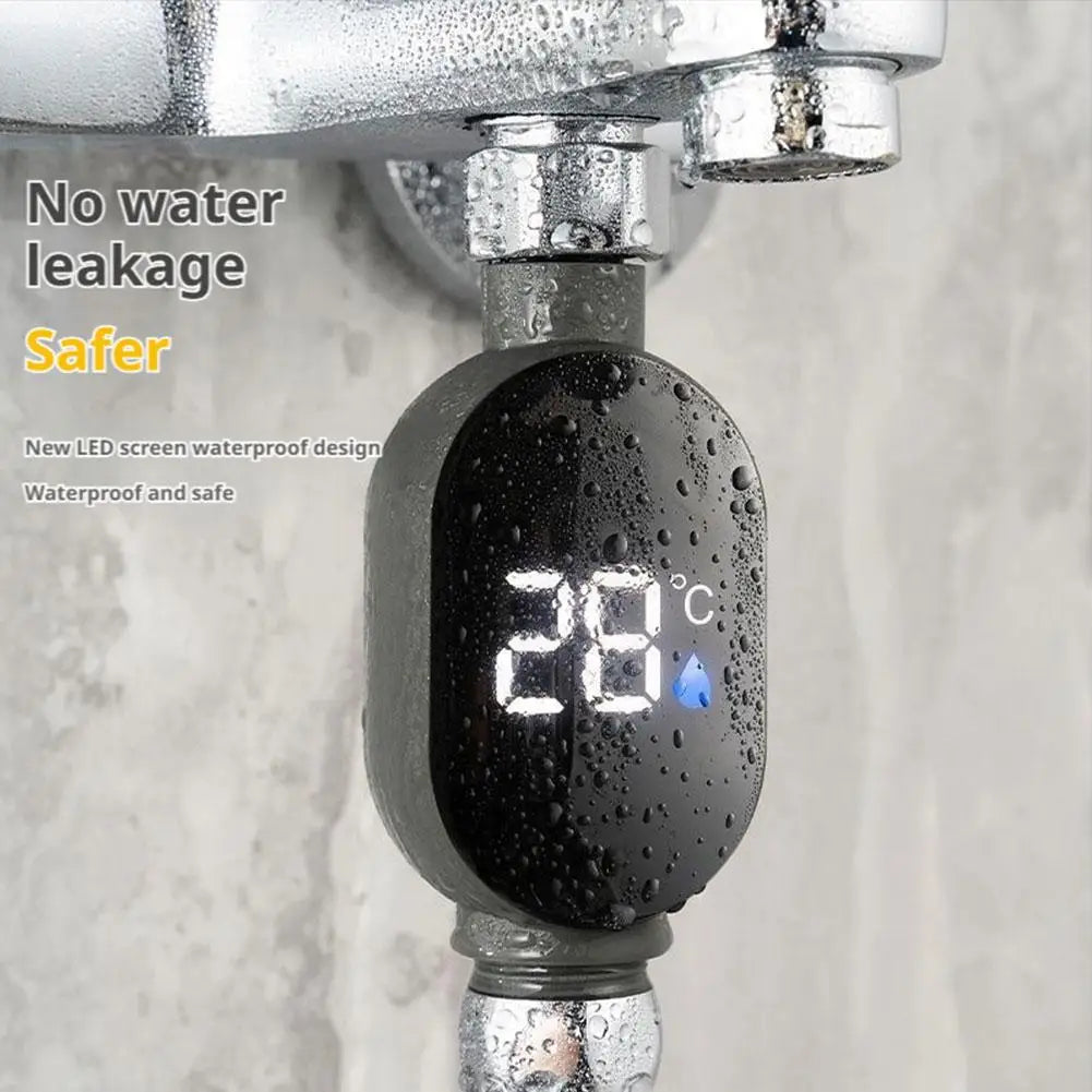 Shower Water Thermometer LED Digital Display&Intelligent Touch Activation 0℃~99℃ Bath Thermostat For Home Bathroom Measurement