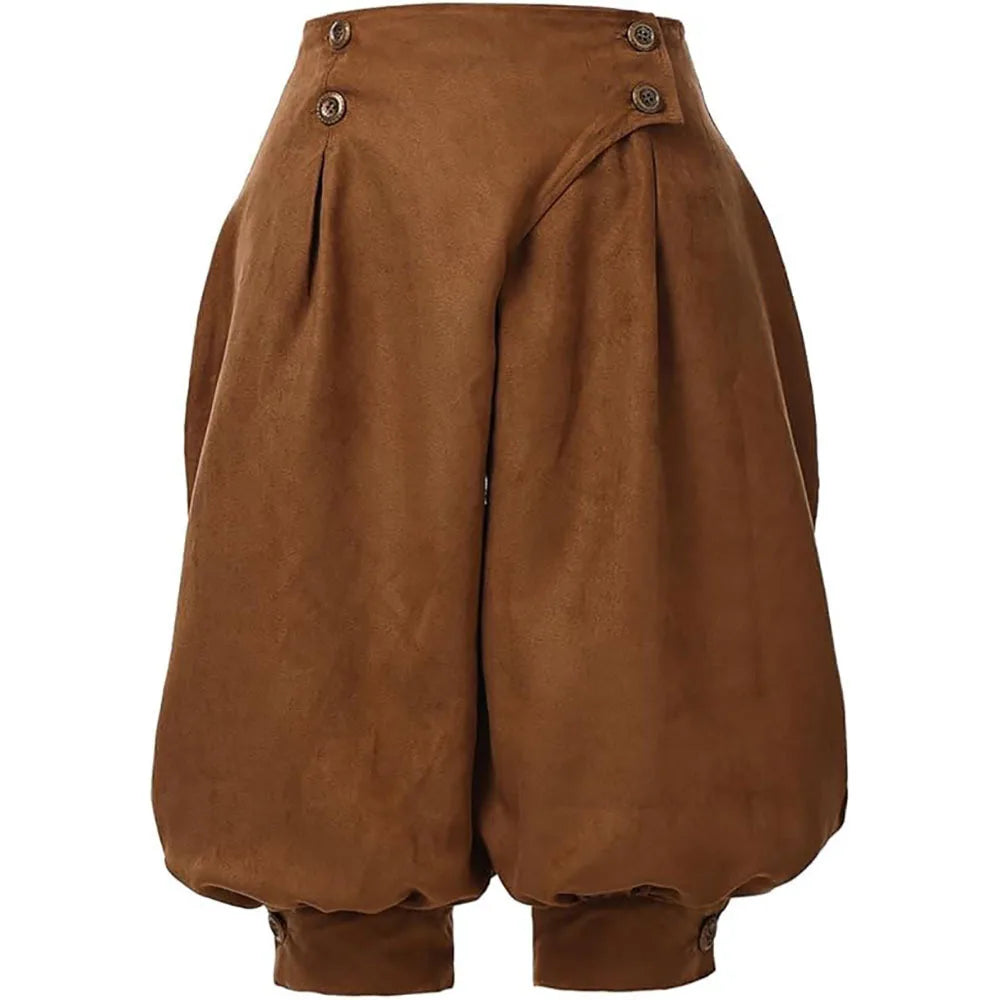 Pirate Pants Women Medieval Renaissance Viking Cosplay Costume Loose Pants Horseman Peasant Castaways Costume Bloomers Trousers