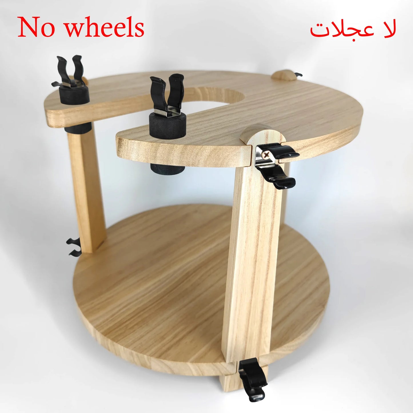 Shisha Stand Portable Wooden Hookah Table Holder Station With Wheels Rolling for Vase protection Hose Clamp Nargile Accessories